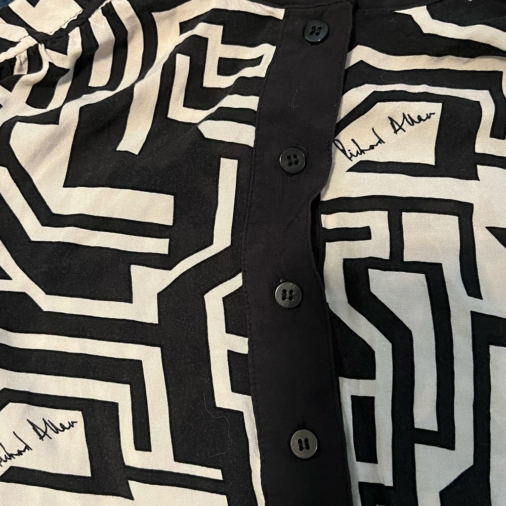 H&M X Richard Allen Geometric Print Shirtdress - Picture 8 of 10